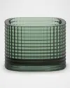 Orrefors Magica Super Circle Small Glass Votive Holder In Green