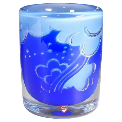 Pre-owned Orrefors Massive Ariel Vase By Olle Alberius For , Sweden, 1987 In Blue
