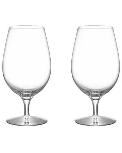 Orrefors Merlot Beer Iced Beverage Glass 2-pack In Transparent