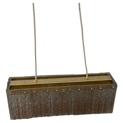 Pre-owned Orrefors Mid 20th Century  Carl Fagerlund Crystal Rectangular Chandelier 12 Sided In Brown