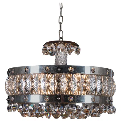 Pre-owned Orrefors Midcentury Crystal Chandelier In Transparent