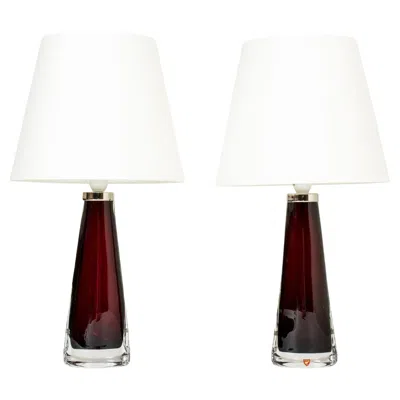 Pre-owned Orrefors Midcentury Glass Table Lamps By Carl Fagerlund, , Sweden, 1960s In Transparent