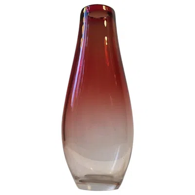 Pre-owned Orrefors Midcentury Glass Vase By Nils Landberg For , 1950s In Brown
