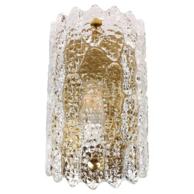 Pre-owned Orrefors Midcentury Modern Large Modern Wall Lamp  By Carl Fagerlund In Sand