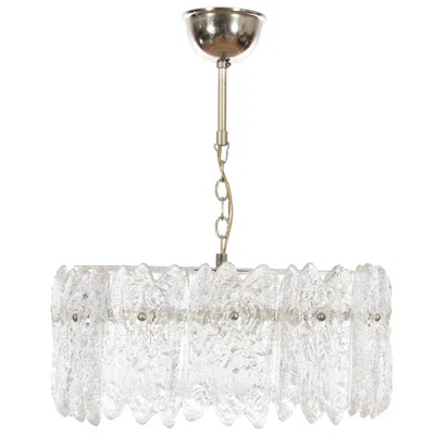 Pre-owned Orrefors Mid-century Modern Pendant Light In Glass By Carl Fagerlund In Transparent