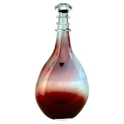 Pre-owned Orrefors Mid-century Modern Swedish Art Glass Decanter By  In Brown