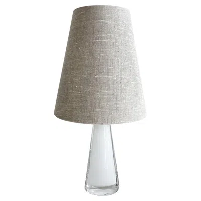 Pre-owned Orrefors Mid-century Modern Table Lamp By Carl Fagerlund, Smoked Glass, Sweden In Transparent
