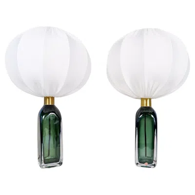 Pre-owned Orrefors Midcentury Modern Table Lamps By Carl Fagerlund For  Sweden Rd 1406 In Transparent
