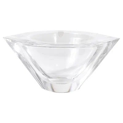 Pre-owned Orrefors Mid-century Modernist Sculptural Crystal Bowl Signed Orrefor's In Gray
