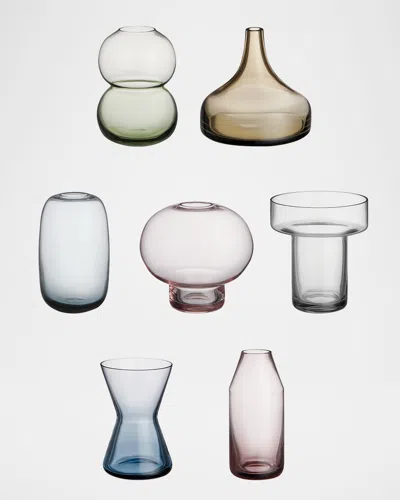ORREFORS MIDSUMMER MINI GLASS VASES, SET OF 7