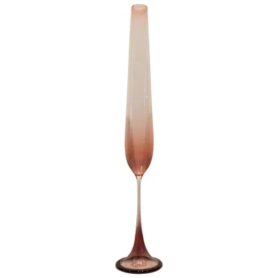 Pre-owned Orrefors Nils Landberg Elongated "tulip" Vase In Sand