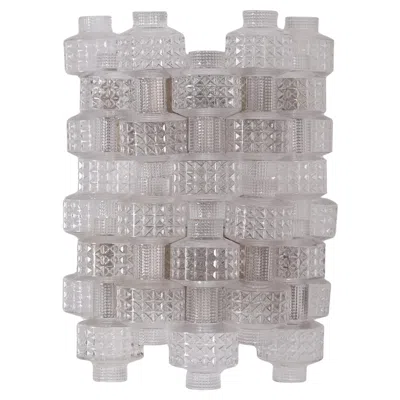 Pre-owned Orrefors Pair Of Glass Wall Lamps "festival" By Gert Nyström, 1960s In Transparent