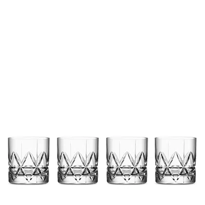 Orrefors Peak Old Fashioned Glass, Set Of 4 In Transparent
