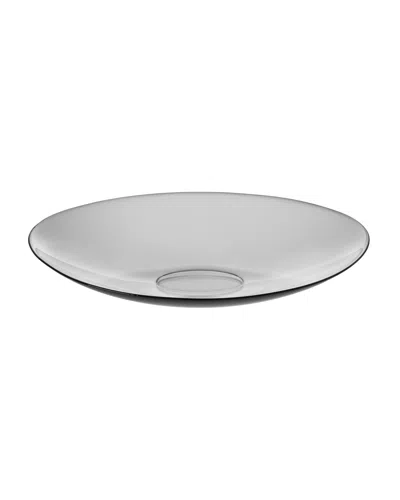 Orrefors Pond Large Glass Dish In Grey