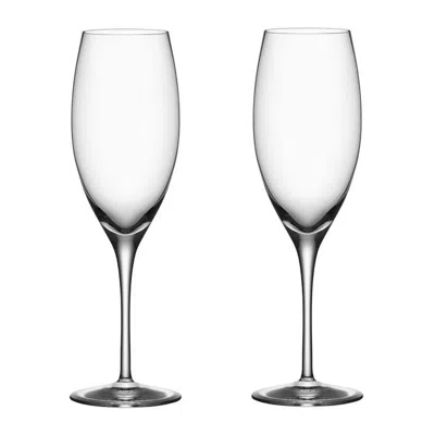 Pre-owned Orrefors Premier Champagne 2-pack In Gray