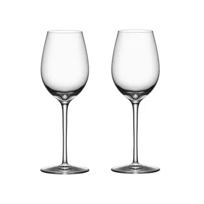 Orrefors Premier Chardonnay 10 Oz. Crystal White Wine Glass In Silver