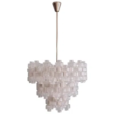 Pre-owned Orrefors Rare Large  Chandelier Model Festival By Gert Nyström, 1950s In Transparent