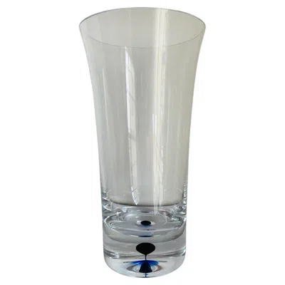Pre-owned Orrefors Rare Modernist  Intermezzo Blue Crystal Vase