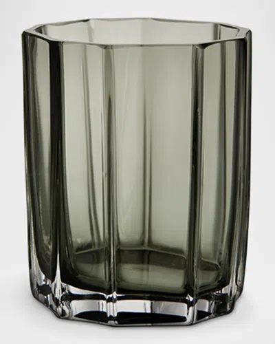 Orrefors Reed Medium Votive In Moss Green