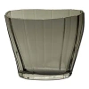 Orrefors Reed Moss Green Low Vase, 6.9" In Green