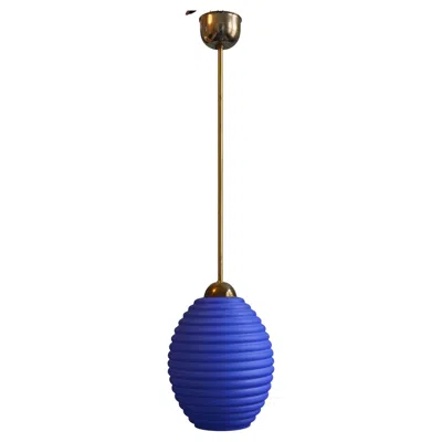 Pre-owned Orrefors Royal Blue Swedish Glass Lantern, 1950