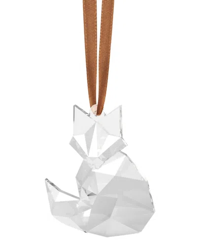Orrefors Scandinavian Forest Fox Ornament In Transparent
