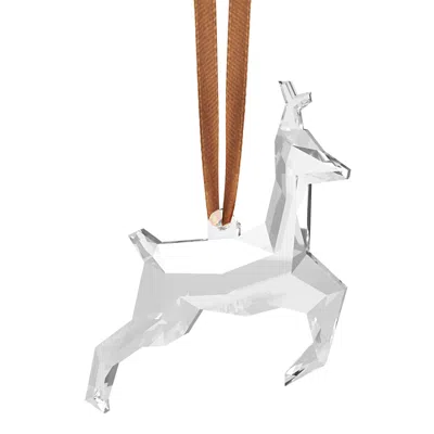 Orrefors Scandinavian Forest Ornament - Deer In Silver