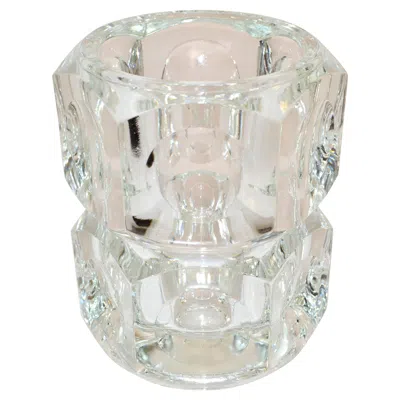 Pre-owned Orrefors Scandinavian Modernist Transparent Blown Crystal Glass Bubble Vase 60s