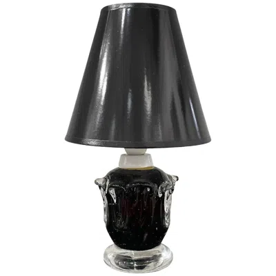 Pre-owned Orrefors Sculptural Mid-century Modern Table Lamp By Fa. W. Johansson, Sweden In Black