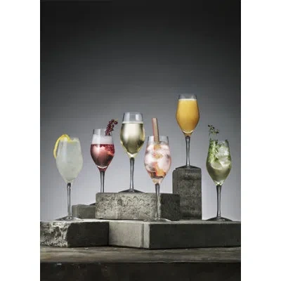 Orrefors Sense Sparkling 9 Oz. Crystal White Wine Glass In Clear