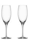 Orrefors Set Of 2 Premier Champagne Glasses In Clear