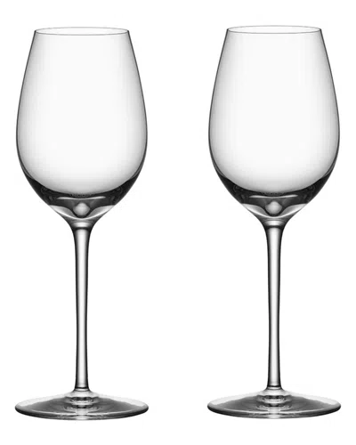Orrefors Set Of 2 Premier Chardonnay Glasses In Transparent