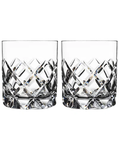 Orrefors Set Of 2 Sofiero Double Old-fashioned Glasses In Gray