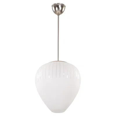 Pre-owned Orrefors Set Of 3 Swedish Glass Ceiling Lamps, 1940s In Transparent