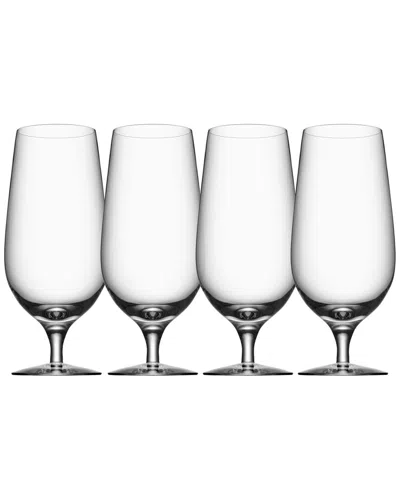 Orrefors Set Of 4 Beer Lager Glasses In Transparent