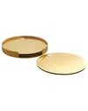 Orrefors Peak 4-piece Metal Padded Non Slip Coasters Set