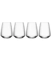 Orrefors Set Of 4 Pulse Stemless Glasses