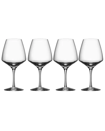 Orrefors Set Of 4 Pulse Wine Glasses In Gold