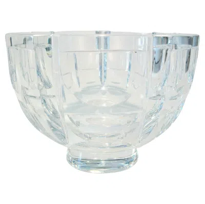 Pre-owned Orrefors Simon Gate, 1000 Windows, Glass Bowl, Signed, Circa 1970s In Gray