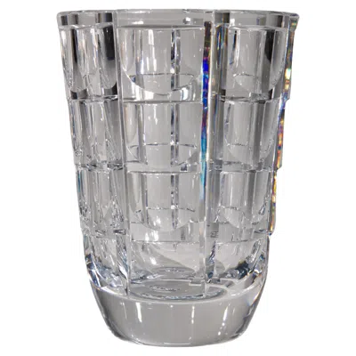 Pre-owned Orrefors Simon Gate For  Thousand Windows Art Deco Crystal Vase, 1932 In Transparent