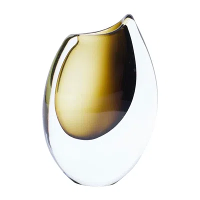 Pre-owned Orrefors Smokey  Crystal Glass Vase, Sweden, 1960 In Sand