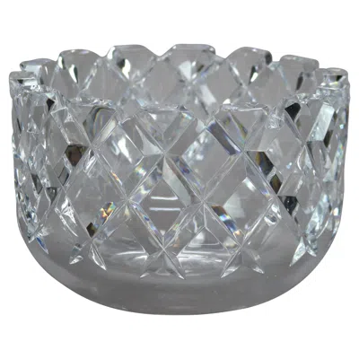 Pre-owned Orrefors Sofiero Cut Lead Crystal Fruit Bowl 20th C In Gray