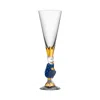 Orrefors Sparkling Devil Champagne Glass In Blue