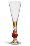 Orrefors Sparkling Devil Champagne Glass In Red