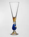 Orrefors Sparkling Devil Champagne Glass In Blue