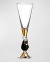 Orrefors Sparkling Devil Champagne Flute In Grey