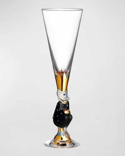 ORREFORS SPARKLING DEVIL CHAMPAGNE GLASS