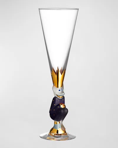 ORREFORS SPARKLING DEVIL CHAMPAGNE GLASS