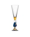 Orrefors Sparkling Devil Champagne Flute In Blue