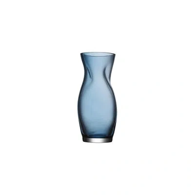 Orrefors Squeeze Bloom Glass Table Vase In Blue,gray
